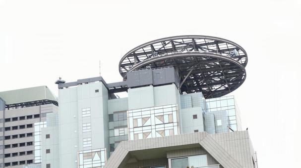 TBSビッグハットの特徴的なデザイン TBSビッグハットの特徴的なデザイン tbs,テレビ局,ビルの写真素材