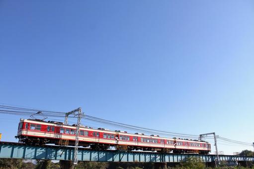 神戸電鉄、デ1100形、1105編成 神戸電鉄,神鉄,粟生線の写真素材