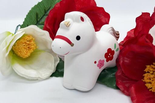 年賀状素材 午 年賀状,午,干支の写真素材