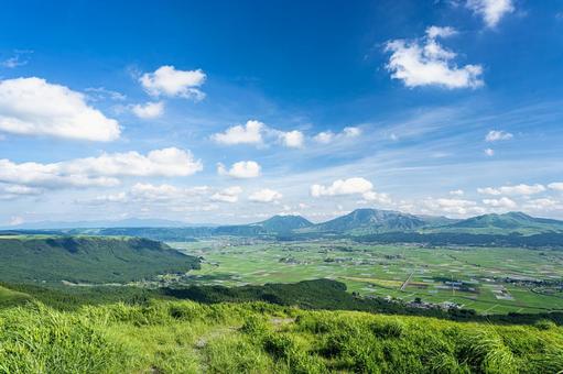 熊本-【大観峰】 熊本,阿蘇市,阿蘇山の写真素材