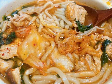 キムチチゲうどん キムチチゲうどん,うどん,麺類の写真素材