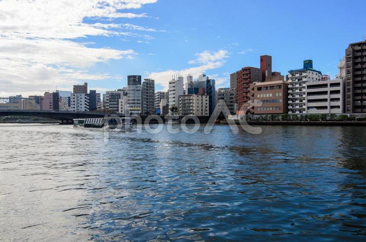 隅田川　風景2 隅田川,風景,青空の写真素材