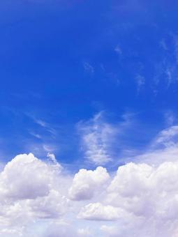 夏空 夏空 夏空,雲,白の写真素材