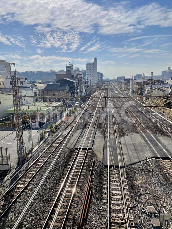 たくさんの線路 線路,路線,電車の写真素材