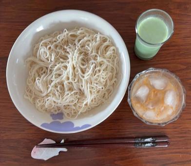 Photo, lunch, somen, walnut dipping sauce, 