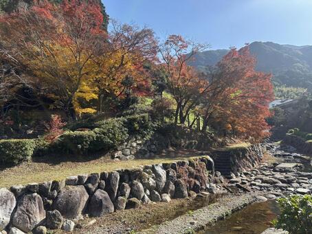 初冬の大川内山　(佐賀　伊万里) 秋,冬,秋空の写真素材