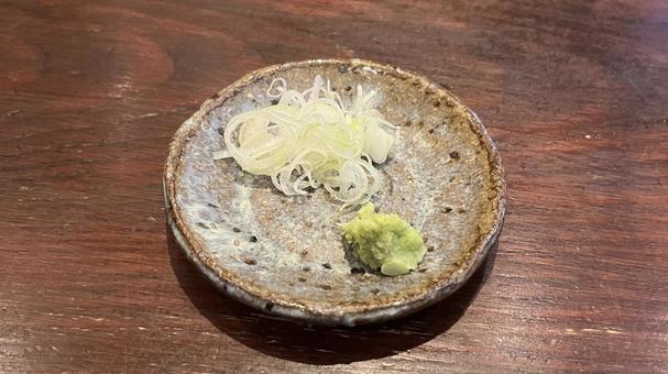 薬味2 薬味2 薬味,わさび,ねぎの写真素材