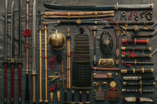 武具と刀剣の展示 武具と刀剣の展示の写真