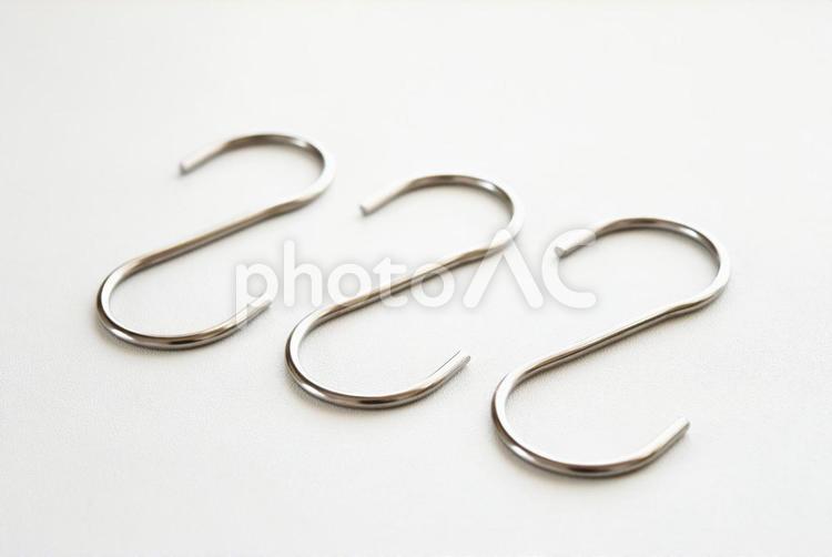 S字フック２ s字フック,s字,エスの写真素材