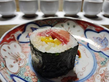 キハダマグロの太巻き キハダマグロ,マグロ,太巻きの写真素材