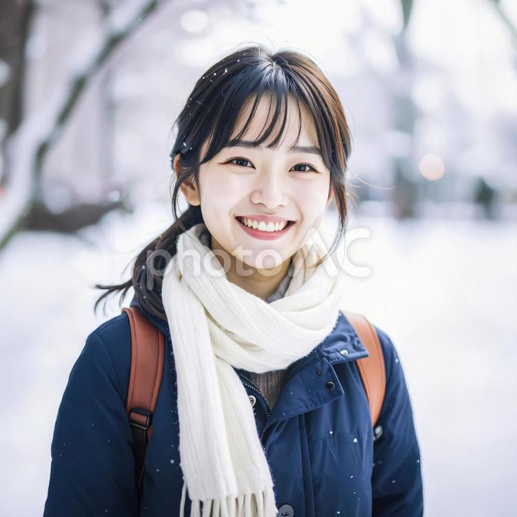 女子高校生　AI生成画像  女子高校生,女性,学生の写真素材
