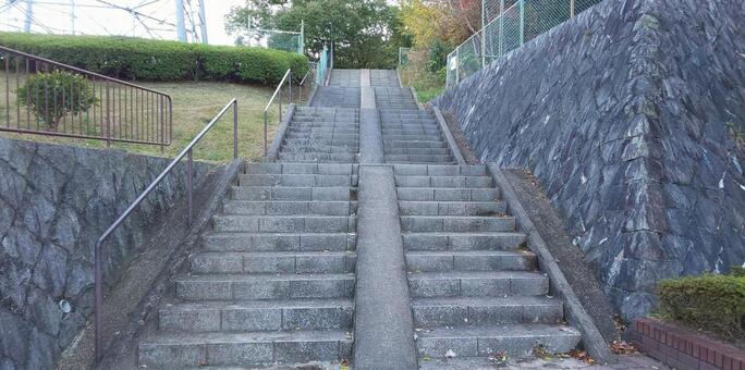 白庭台の階段 階段,石壁,コンクリートの写真素材