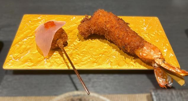 串カツ(大海老のフライ) 串カツ(大海老のフライ) 串カツ,串揚げ,串の写真素材