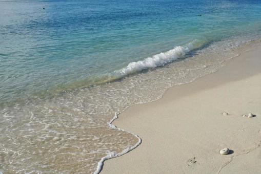 沖縄のきれいな海と砂浜 沖縄のきれいな海と砂浜の写真