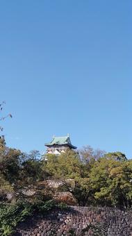 大阪城 大阪城,空,石垣の写真素材