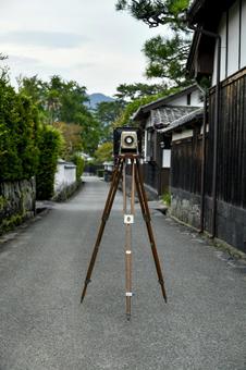 武家屋敷とクラッシックカメラ 武家屋敷とクラッシックカメラ クラッシックカメラ,レトロ,カメラの写真素材