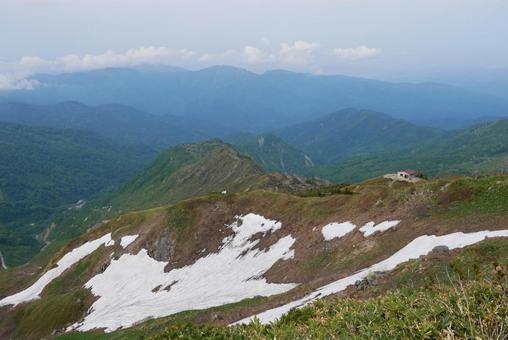 展望の良い尾根道の写真