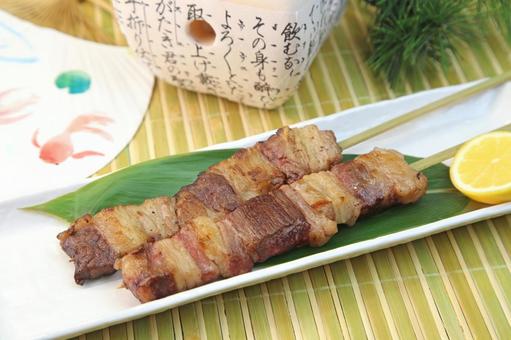 牛串 牛串 牛串,牛ステーキ串,串焼きの写真素材