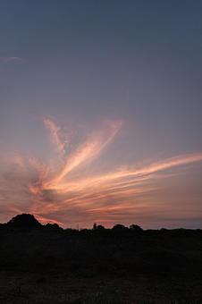 鷹の台の朝焼け 鷹の台の朝焼けの写真