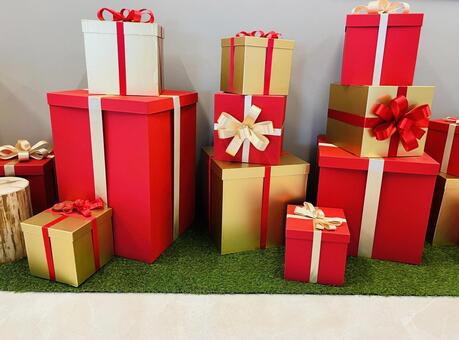 プレゼントディスプレイ プレゼントパッケージ,ディスプレイ,クリスマスの写真素材