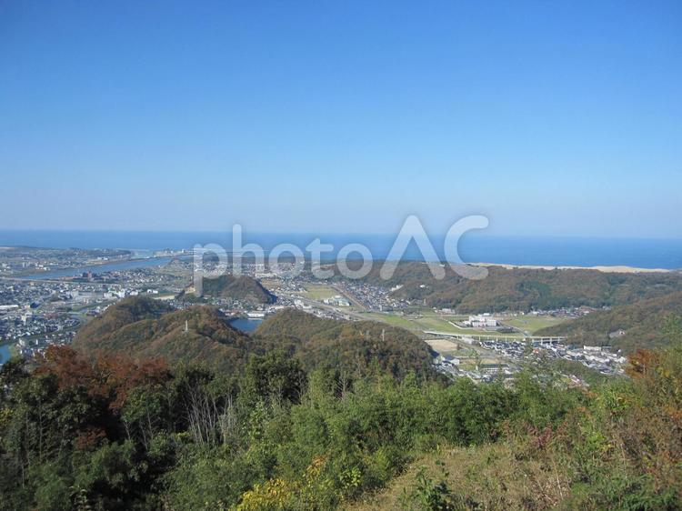 鳥取城　天守櫓跡からの眺望 鳥取城,久松山城,兵糧攻めの写真素材