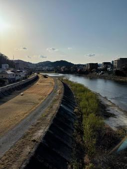 広瀬川からの景色 広瀬川からの景色の写真