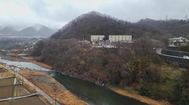 日本の田舎町 日本の田舎町 畑,曇り,田んぼの写真素材