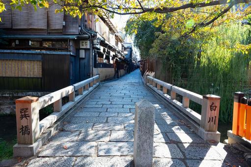 京都 祇園白川の巽橋 京都 祇園白川の巽橋 京都,祇園,白川の写真素材