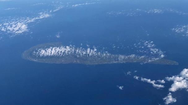 空から見た沖永良部島 空から見た沖永良部島の写真