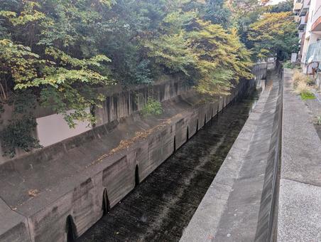 干上がった川 川,河,河川の写真素材