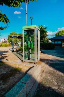 [Ehime] Imabari City streetscape telephone booth, JPG