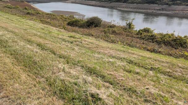 河川敷の風景 川,河川,河川敷の写真素材