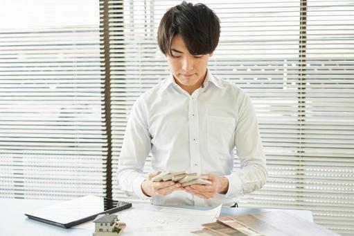 Asian interior designer thinking about home interior, Asian interior designer thinking about home interior, 室內設計師, 內政部協調員, 建築士,