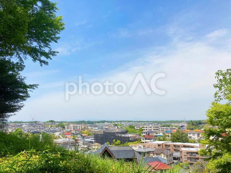 青空と緑の風景の背景写真素材_d_17 青空,緑,自然の写真素材