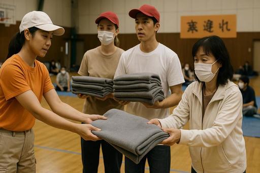 毛布配布支援活動 毛布配布支援活動の写真
