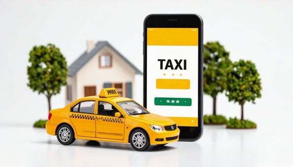 タクシー配送アプリの写真