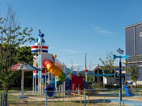 因島アメニティ公演 因島アメニティ公演,しまなみビーチ,遊具の写真素材