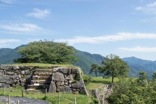 竹田城跡の風景3 竹田城跡の風景3 城跡,天空,山の写真素材