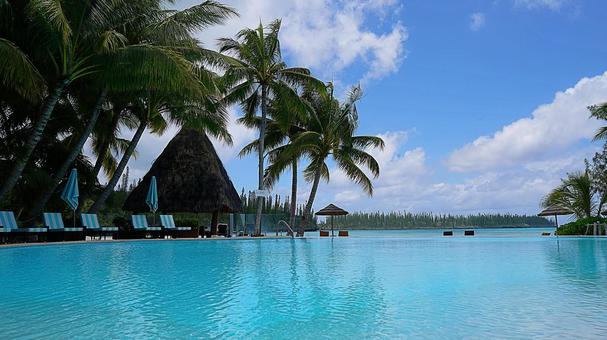 ニューカレドニア359 遊歩道 プール ニューカレドニア359 遊歩道 プール ニューカレドニア,イルデパン島,ルメリディアンイルデパンの写真素材