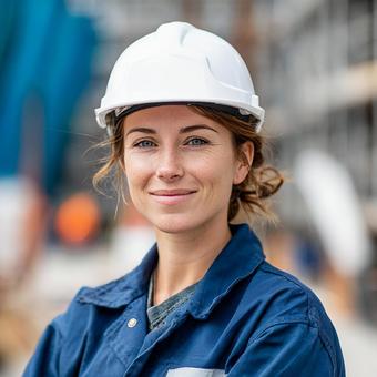建設現場での女性の活躍 建設現場での女性の活躍の写真