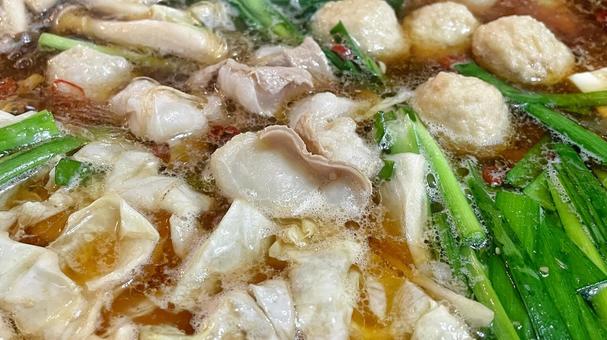 美味いモツ鍋 美味いモツ鍋 もつ鍋,モツ鍋,食事の写真素材
