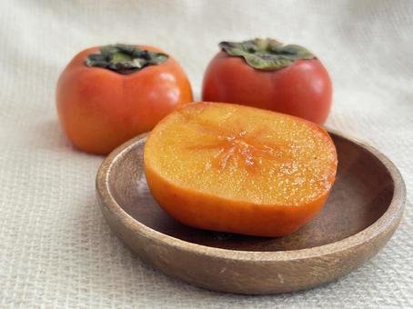 種なし柿 柿,種なし,フルーツの写真素材