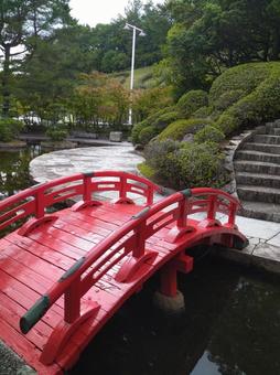 岡山空港にある庭 岡山空港にある庭の写真