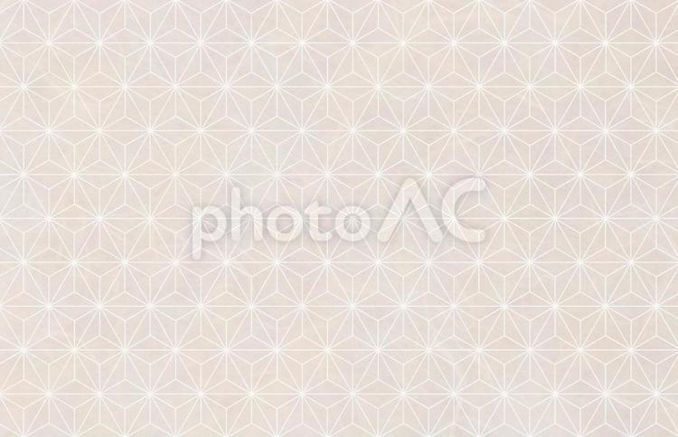 和紙　麻の葉紋様　オフホワイト 和紙,麻の葉,麻の葉紋様の写真素材