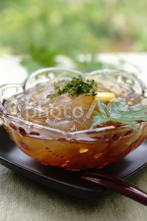 ところてん トコロテン,夏,料理の写真素材