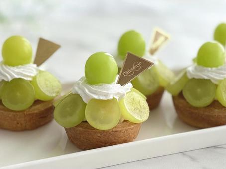 シャインマスカットのミニタルト シャインマスカット,ぶどう,タルトの写真素材