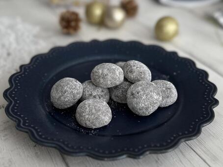 スノーボールクッキー スノーボール,クッキー,焼き菓子の写真素材