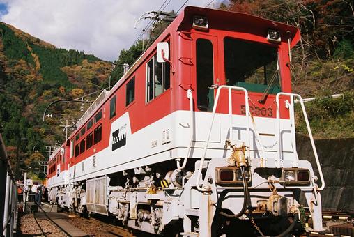アプトいちしろ駅のアプト式列車 井川線,大井川鐵道,鉄道の写真素材