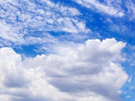 夏空 夏空 夏空,雲,白の写真素材