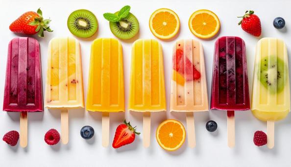 カラフルなアイスキャンディーの写真